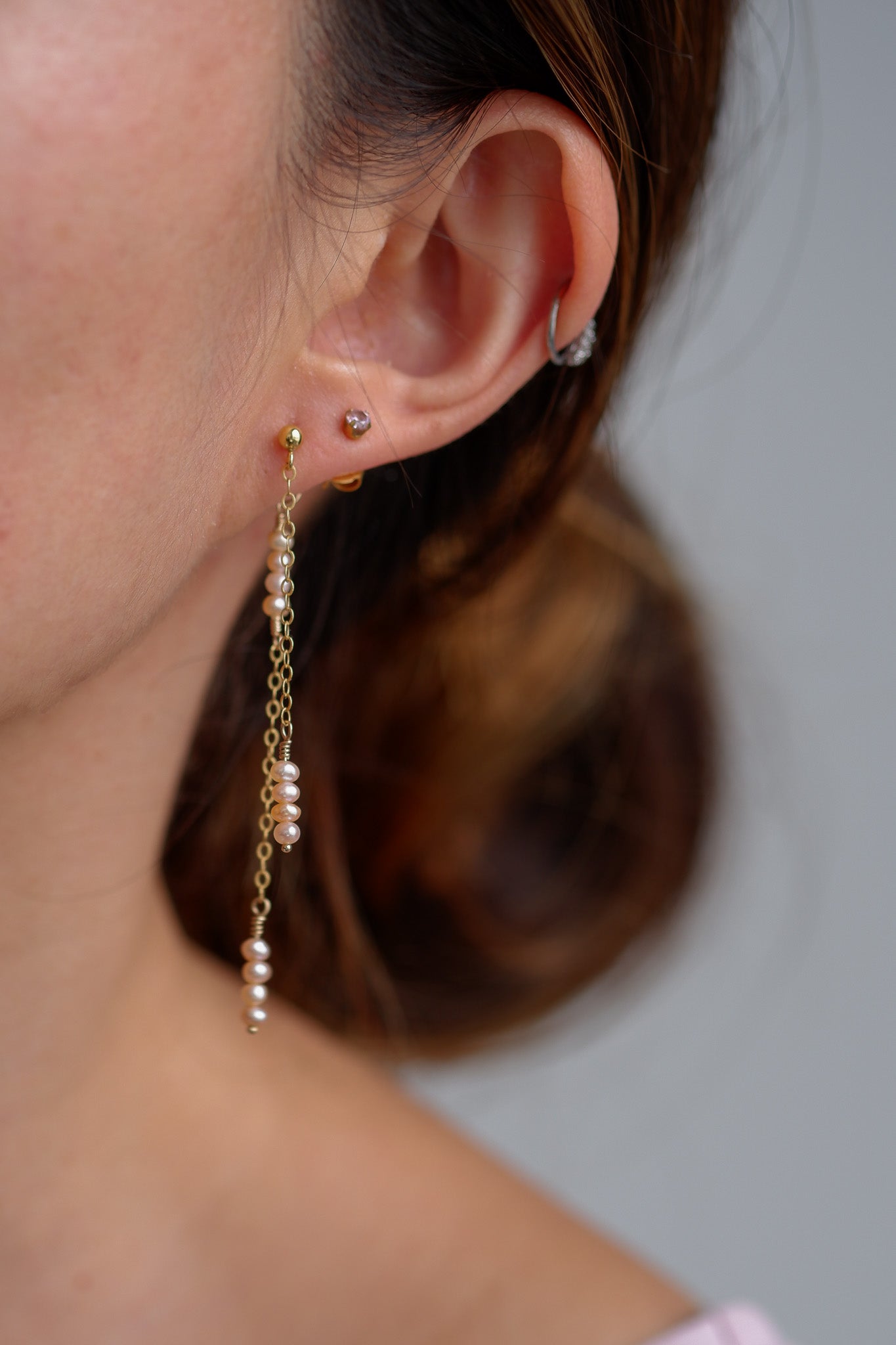 Tinsel Earrings Shop Inari Jewellery On Earthkind Natural Pink Pearls